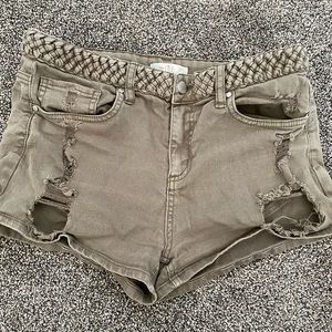 Love, Fire army green shorts size 28
